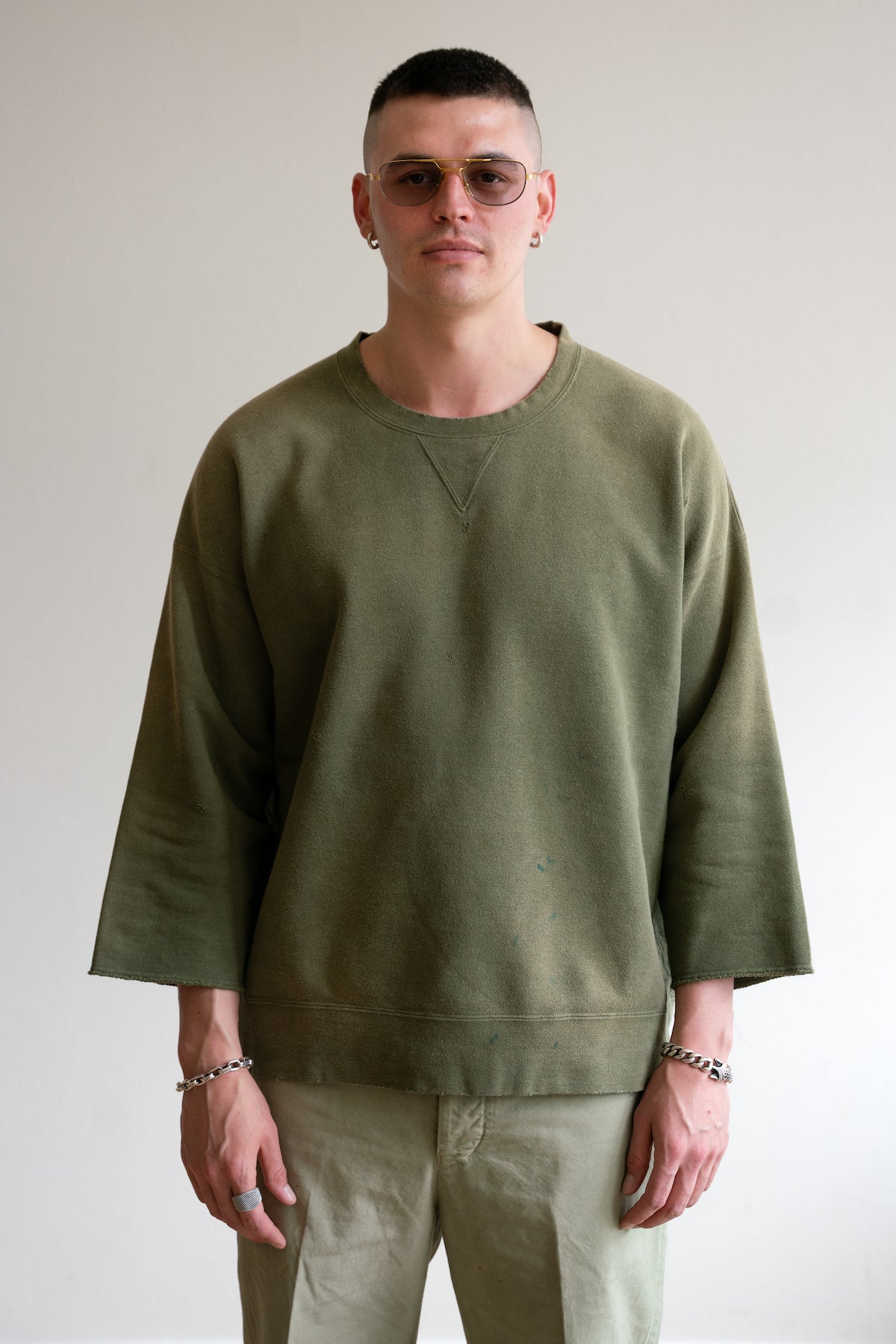 販売純正 visvim JUMBO SB SWEAT 3/4 OLIVE サイズ5 - トップス