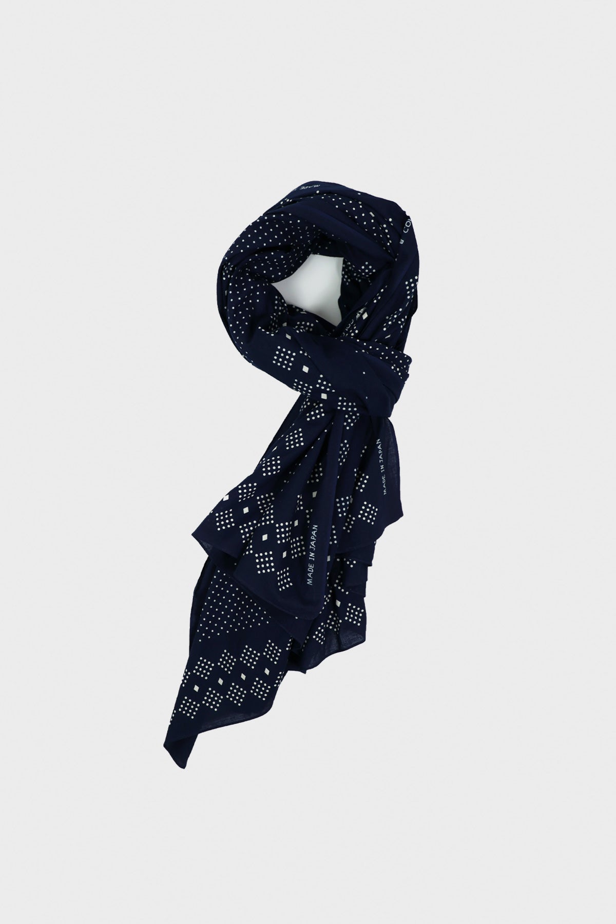 新品】RRL Concho-Print Indigo Cotton Scarf-