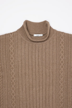 Shizuku Curl High Neck Knit｜YASHIKI 22AW ｜えん -en- | 新品 22AW