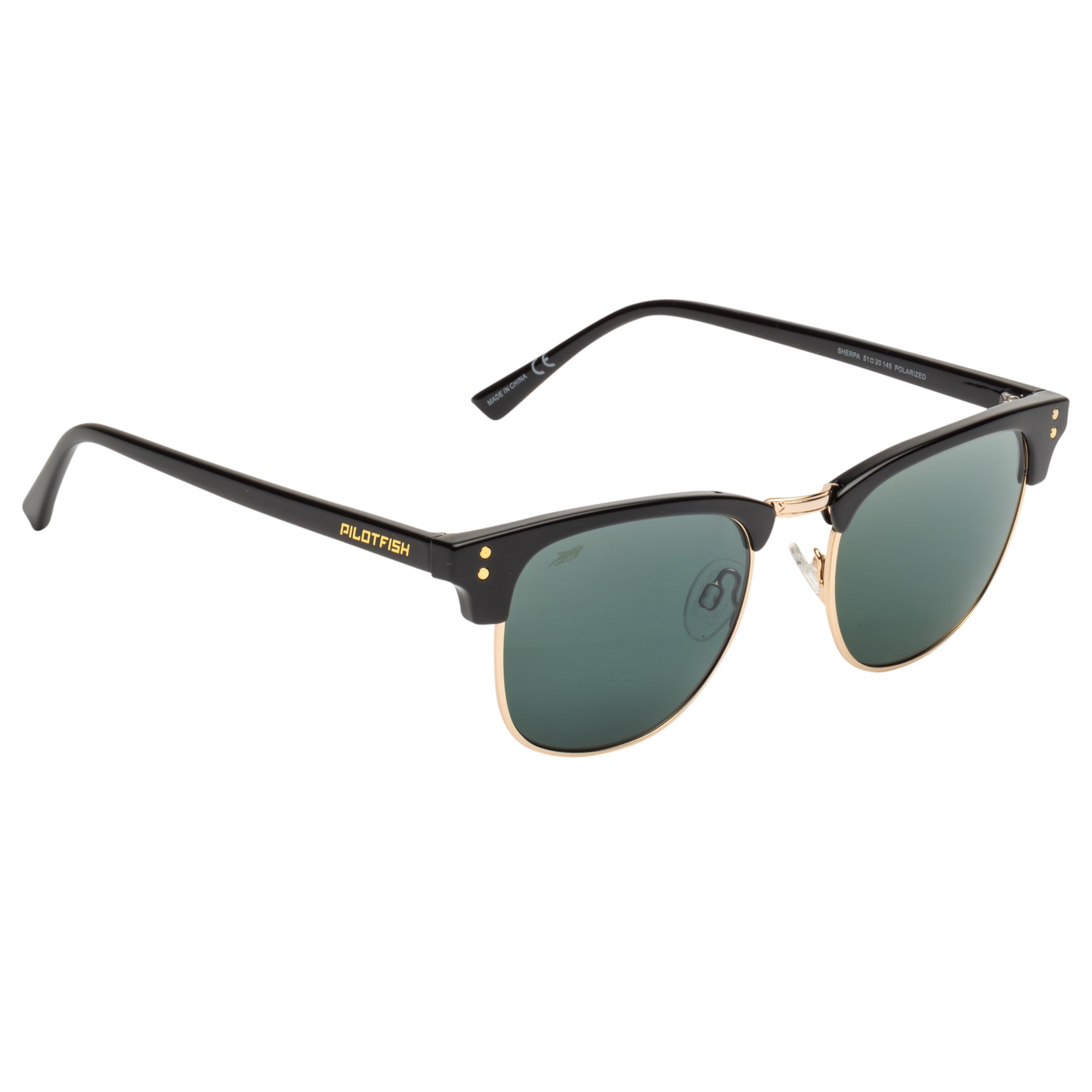 Sherpa Sunglasses (Black Gold X Green) – Pilotfish
