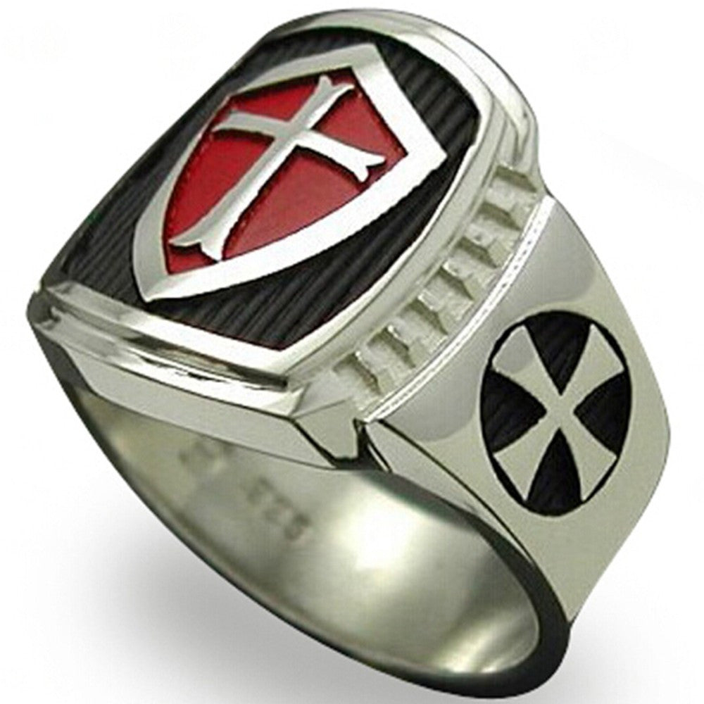 Knight Templar Shield Signet Ring Rogue Rings
