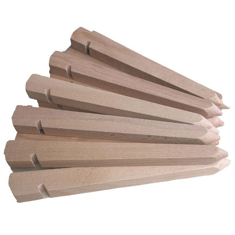 Wooden tent pegs