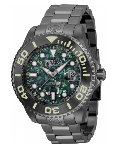 Invicta Pro Diver Automatic Women's 38mm Gunmetal Abalone MOP Dial