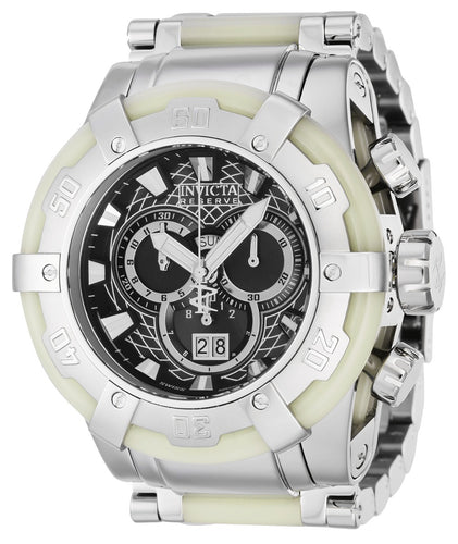 Invicta Reserve Hyperion Mens 53mm LARGE Luminous Black Swiss