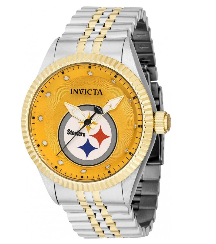 Invicta NFL Pittsburgh Steelers Quartz Black and Silver Dial Men's Watch  36915 886678452835 - Watches, NFL - Jomashop