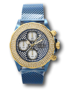 Invicta Pro Diver Women's 38mm Blue PAVE Crystal Chronograph Watch 35646-Klawk Watches