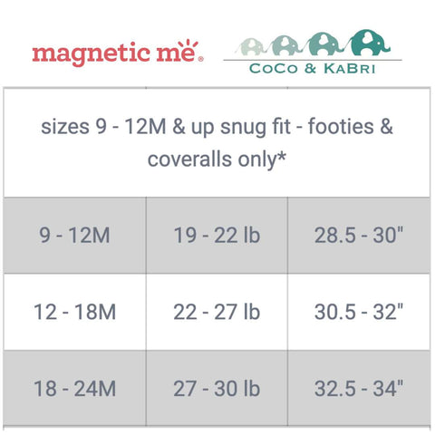 xmagnetic me sleeper Size chart