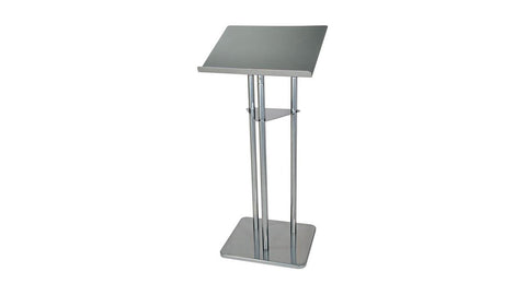 Metal Truss Lectern Contemporary Silver