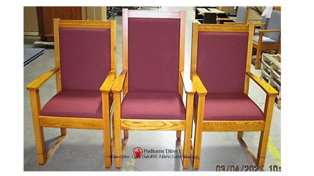 Clergy Church Chair NO 400 Series 44" Height Side Chair Podiums Direct