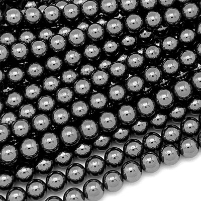 Hematite Beads  Gunmetal Smooth - 4mm 6mm 8mm 10mm 12mm 14mm