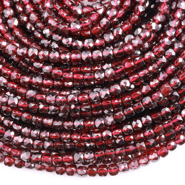 Natural High Quality Pale Red Garnet 2mm Smooth Round Gemstone Beads 16