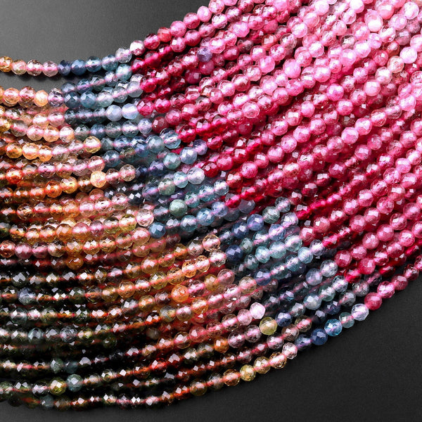 Natural Multicolor Watermelon Tourmaline Faceted Rondelle Bead 4mm 6mm –  Intrinsic Trading