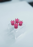 Slammedenuff Valve Stem Caps Pink Crown Valve Stem Caps