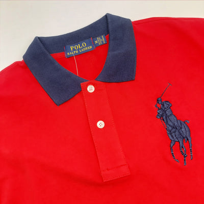 red polo shirt big horse