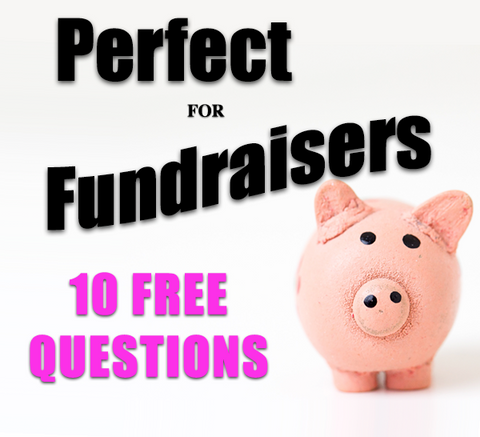 Piggy bank with title Free quiz questions, bar trivia questions