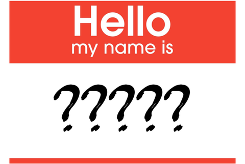 Hello my name is sticker with question marks instead of the name - what should you call you trivia team?