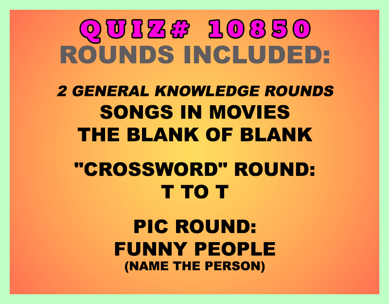 Feb 24, 2025 Quiz Packet
