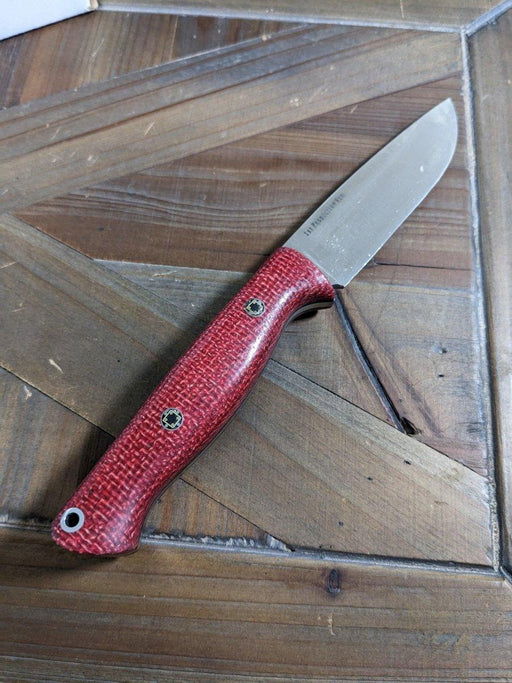 Bark River Fox River EXT-1 MagnaCut Green Canvas Micarta Red