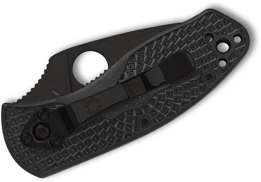 Spyderco Enuff 2 Fixed Blade Knife 3.93 VG10 Leaf Shaped Serrated Blade,  Black FRN Handles, Polymer Sheath - FB31SBK2 - Way Of Knife & EDC Gear House