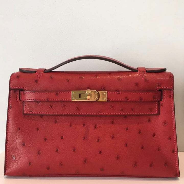 kelly pochette ostrich