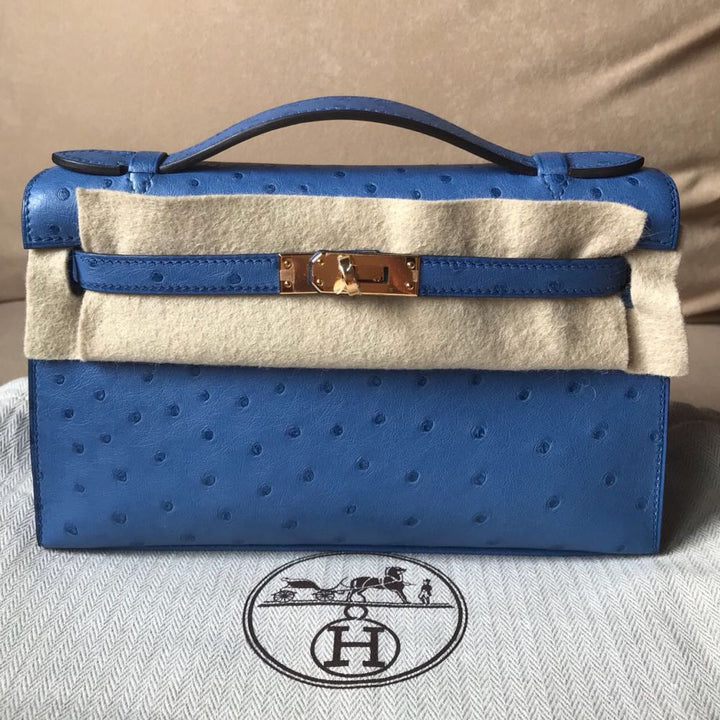 kelly pochette ostrich