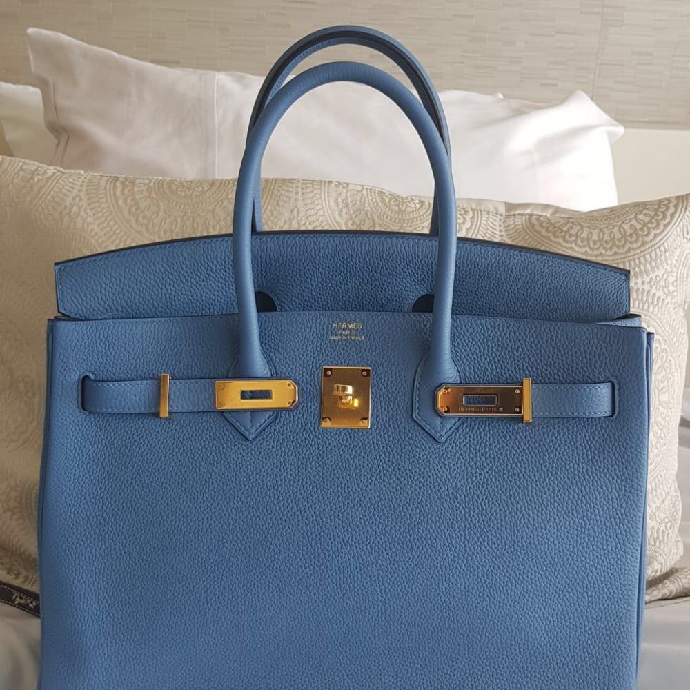 hermes birkin togo 35 bleu electrique