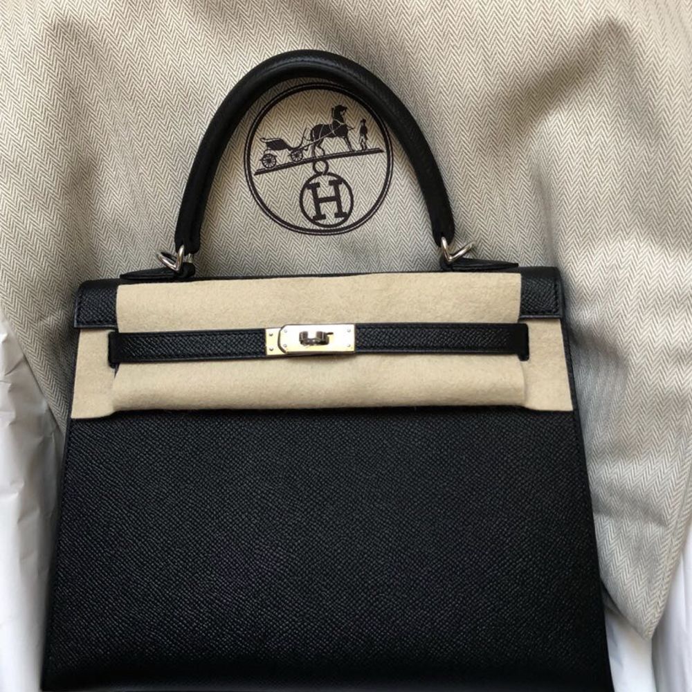 hermes kelly 25 black epsom