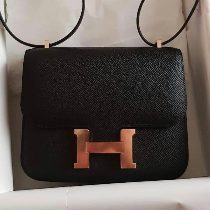 hermes constance black rose gold