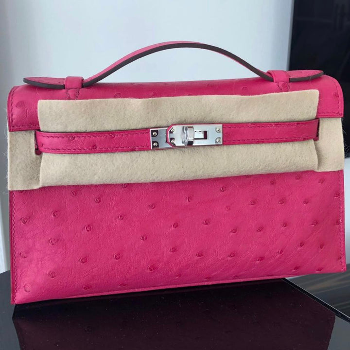 kelly pochette ostrich