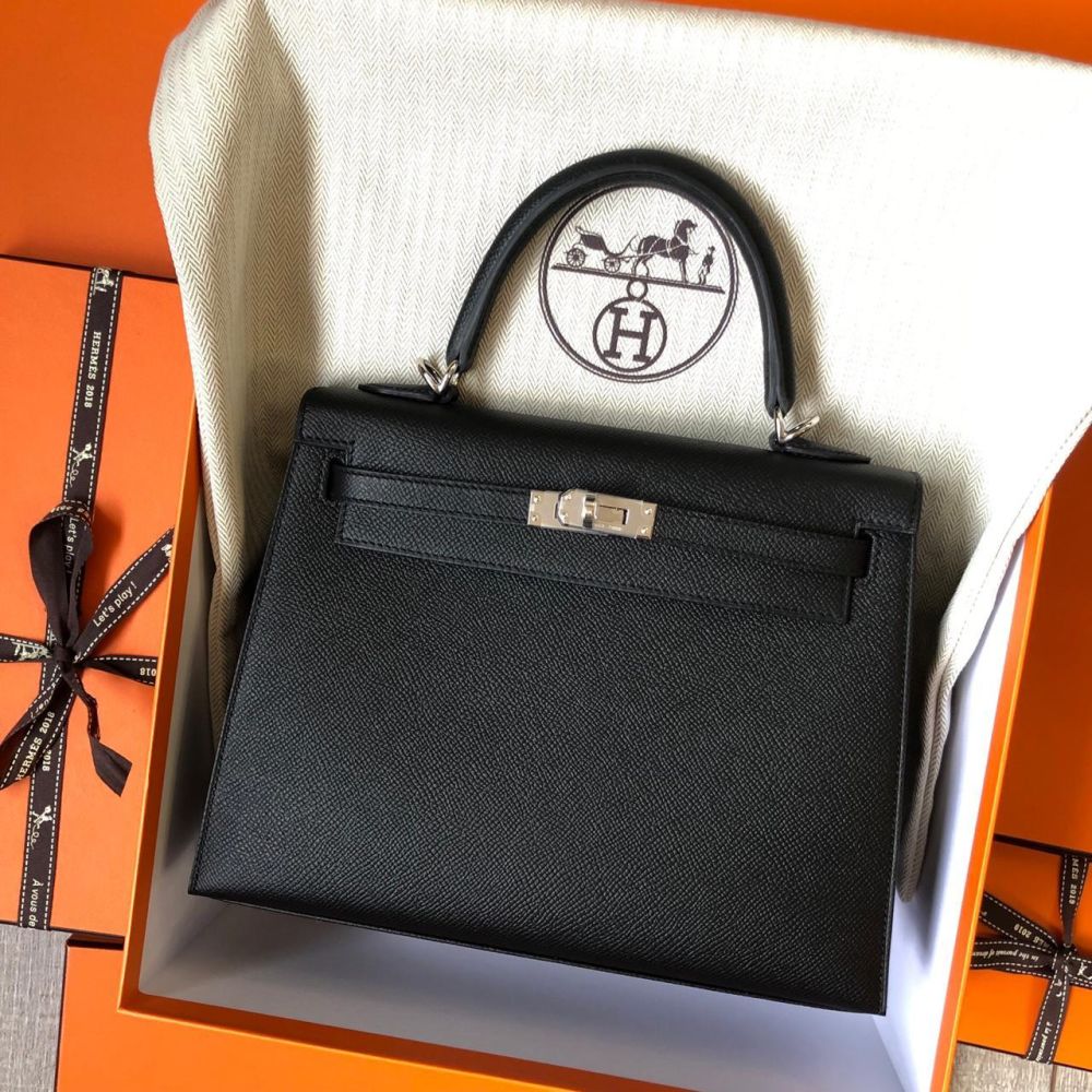 hermes kelly 25 black epsom