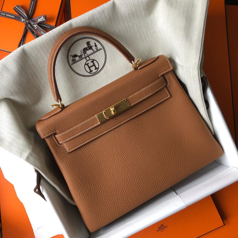 hermes kelly 28 gold togo