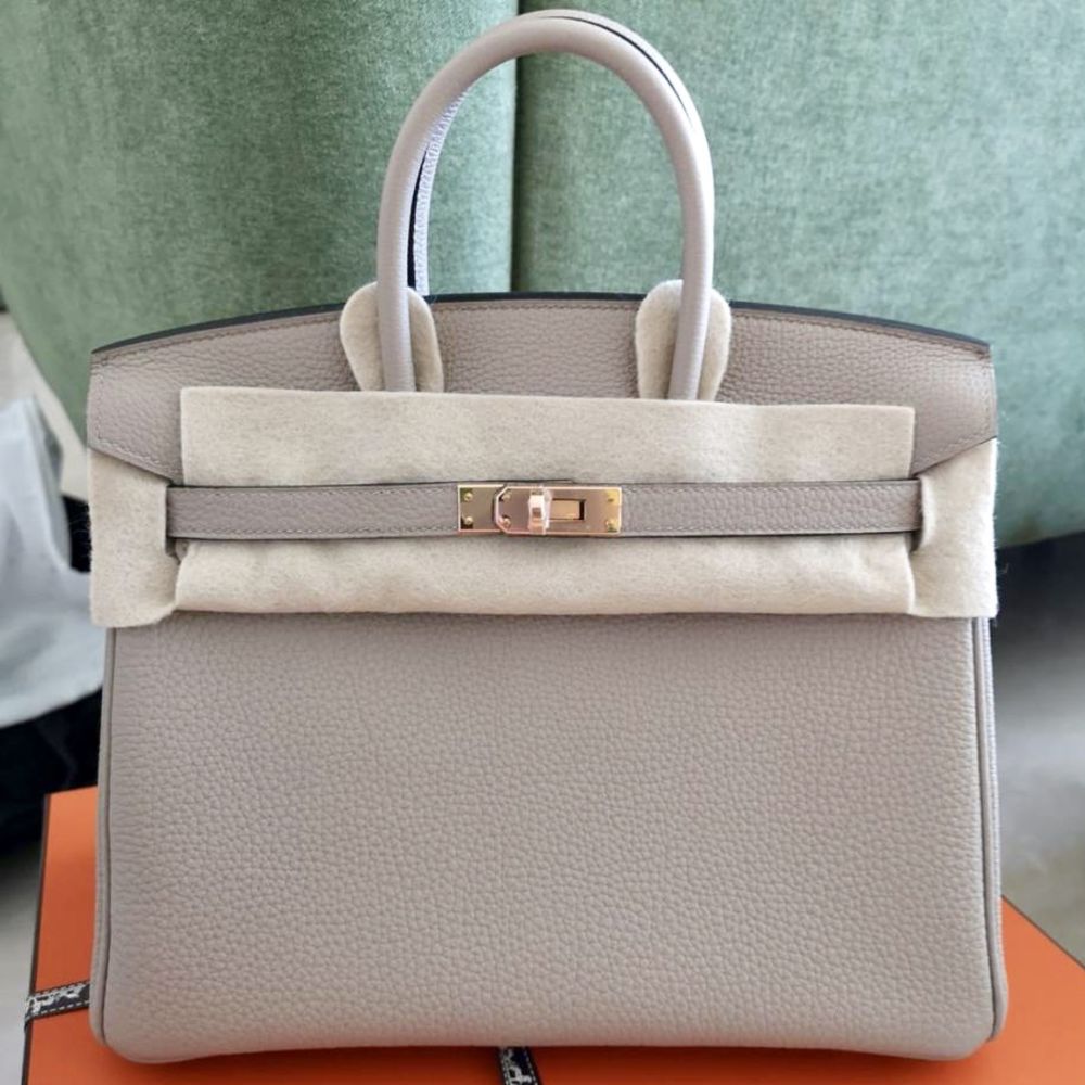 Hermes Birkin 30 Gris Tourterelle Togo Rose Gold Hardware #C - Vendome  Monte Carlo