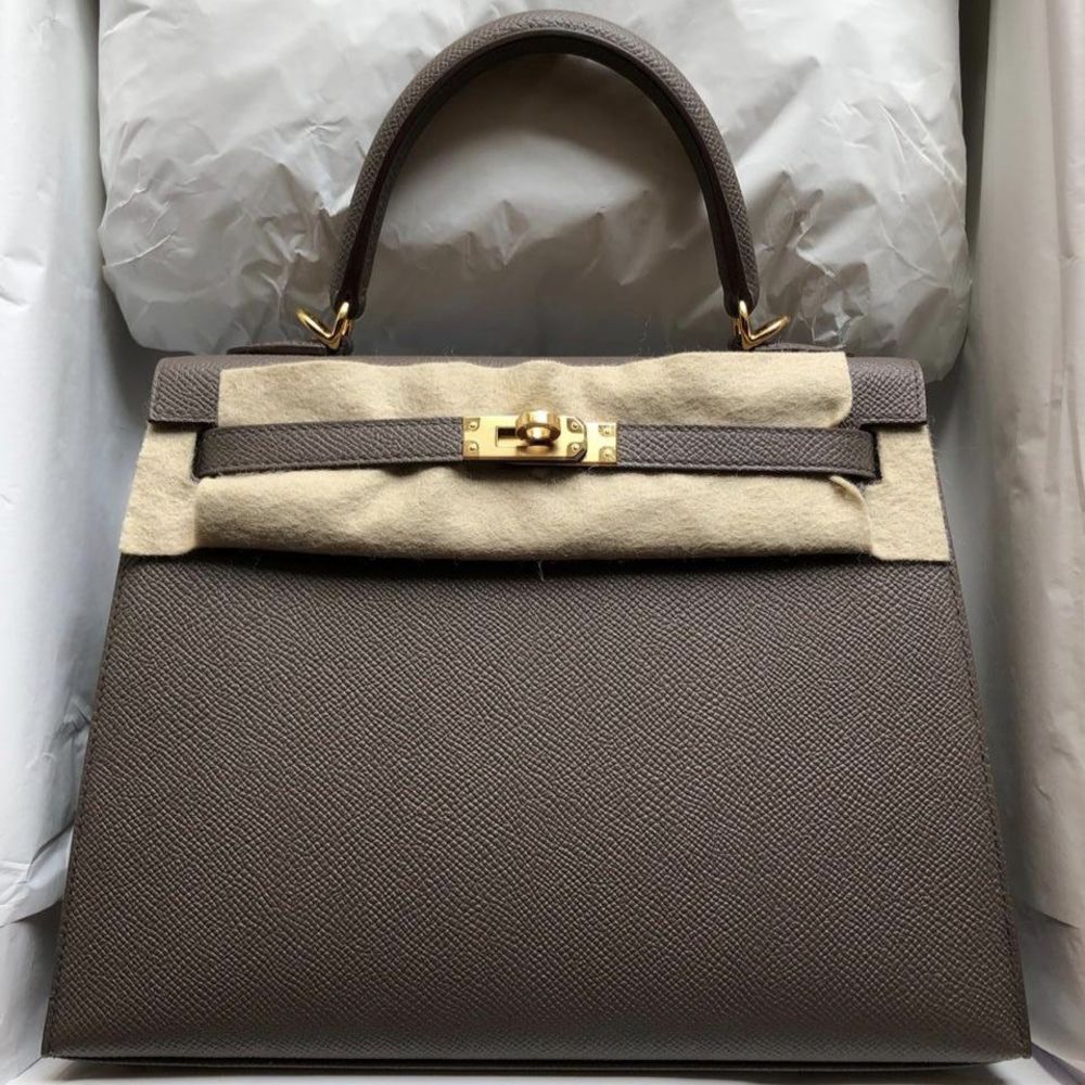 HERMES KELLY SELLIER 25 ETAIN EPSOM - BJ Luxury