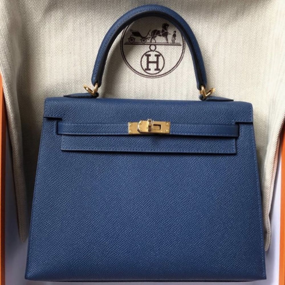 hermes kelly 25 blue