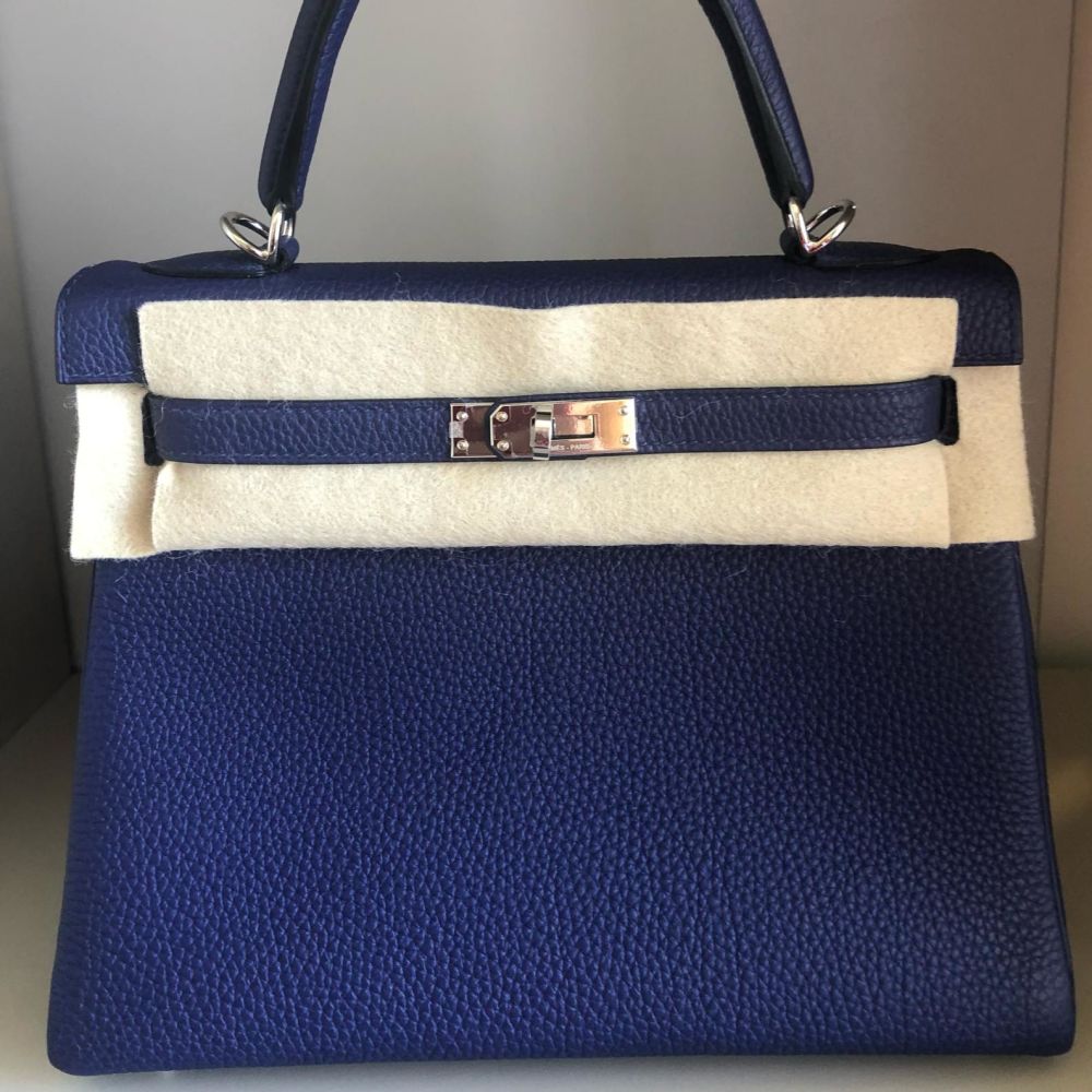 hermes kelly blue encre