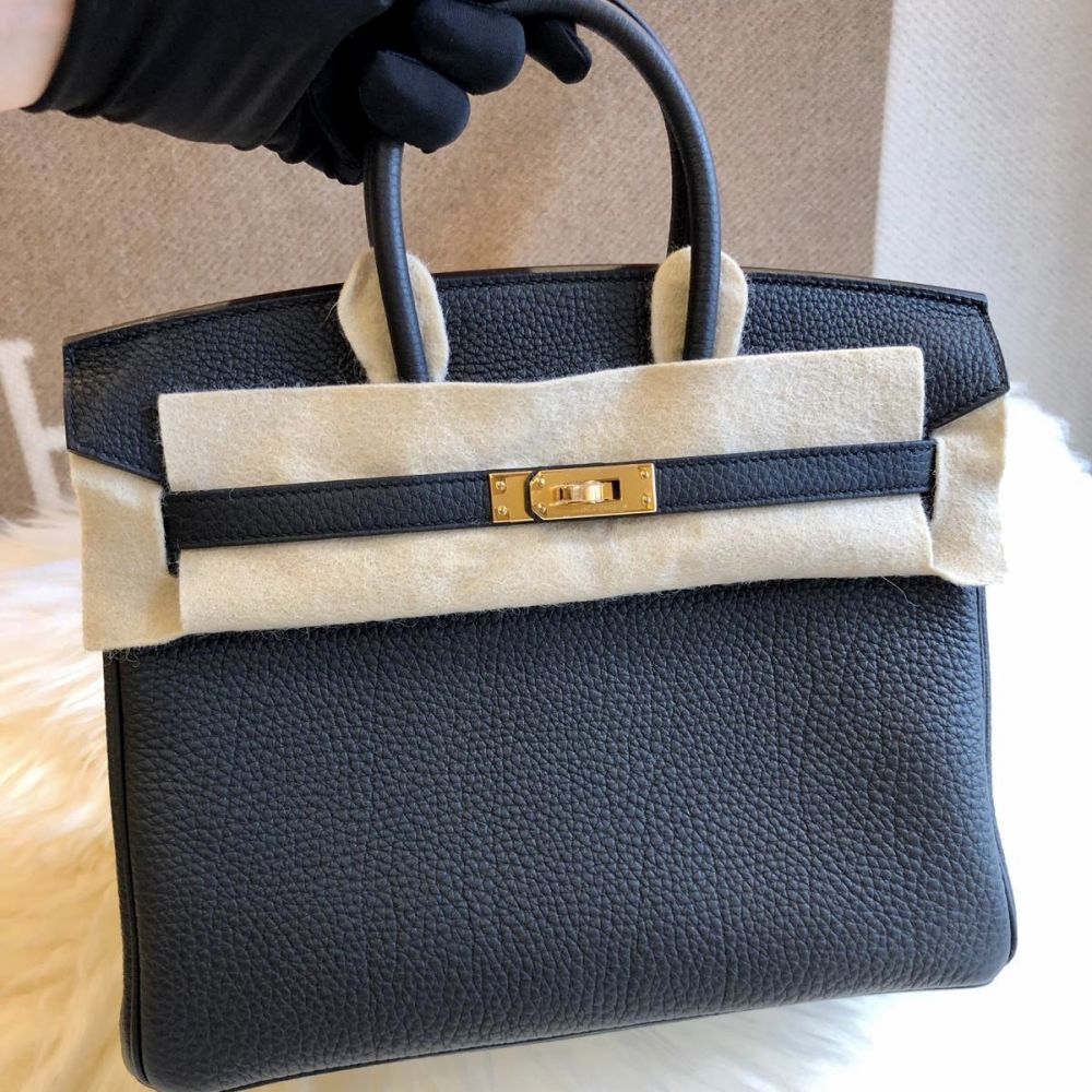 Hermès Birkin 25 Noir (Black) Togo Gold Hardware GHW — The French Hunter