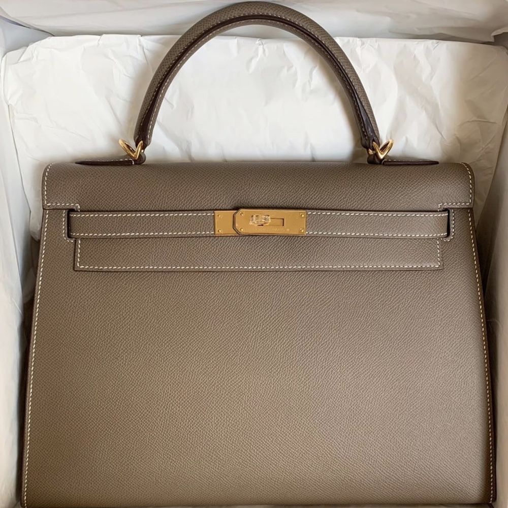 Hermès Kelly 32 Etoupe Sellier Epsom 