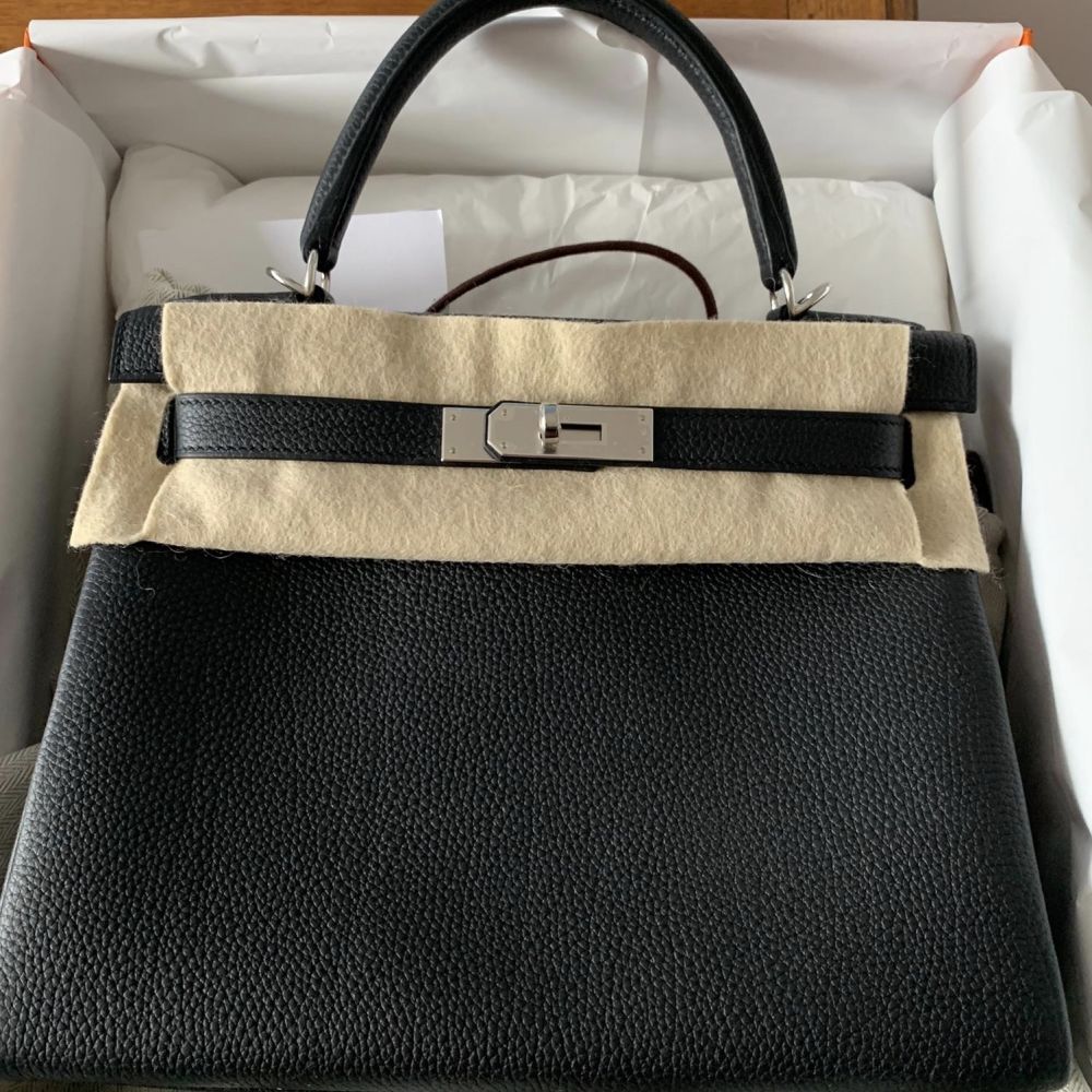 hermes kelly 28 black togo