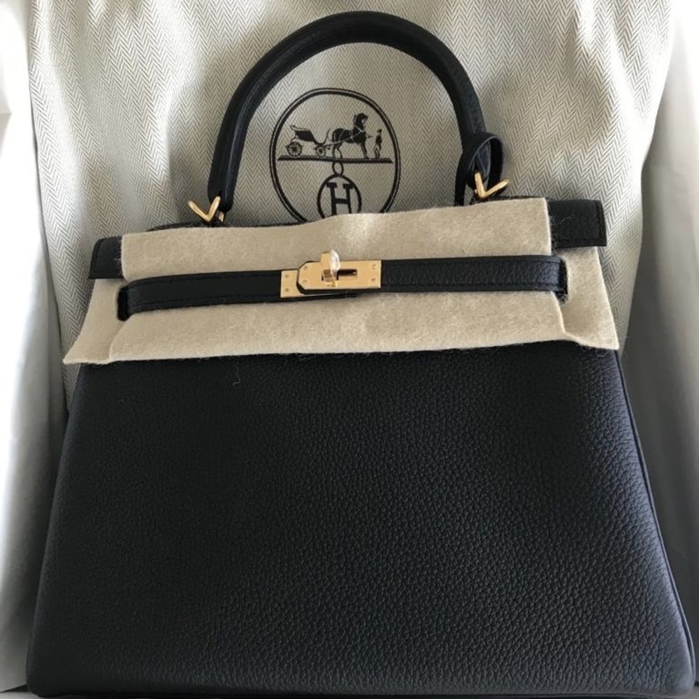 hermes kelly 25 togo black