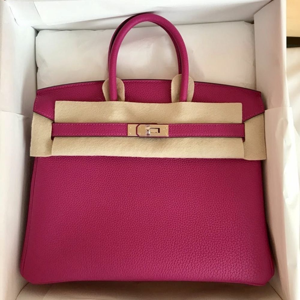 Hermès Birkin 25 Rose Pourpre Togo Palladium Hardware PHW — The French ...