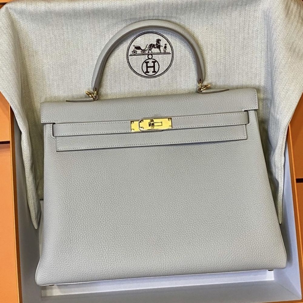 hermes kelly gris perle