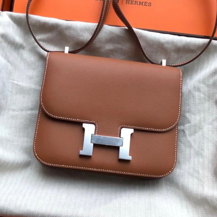 Hermès Constance 18 Gold Evercolor Palladium Hardware PHW – The French ...