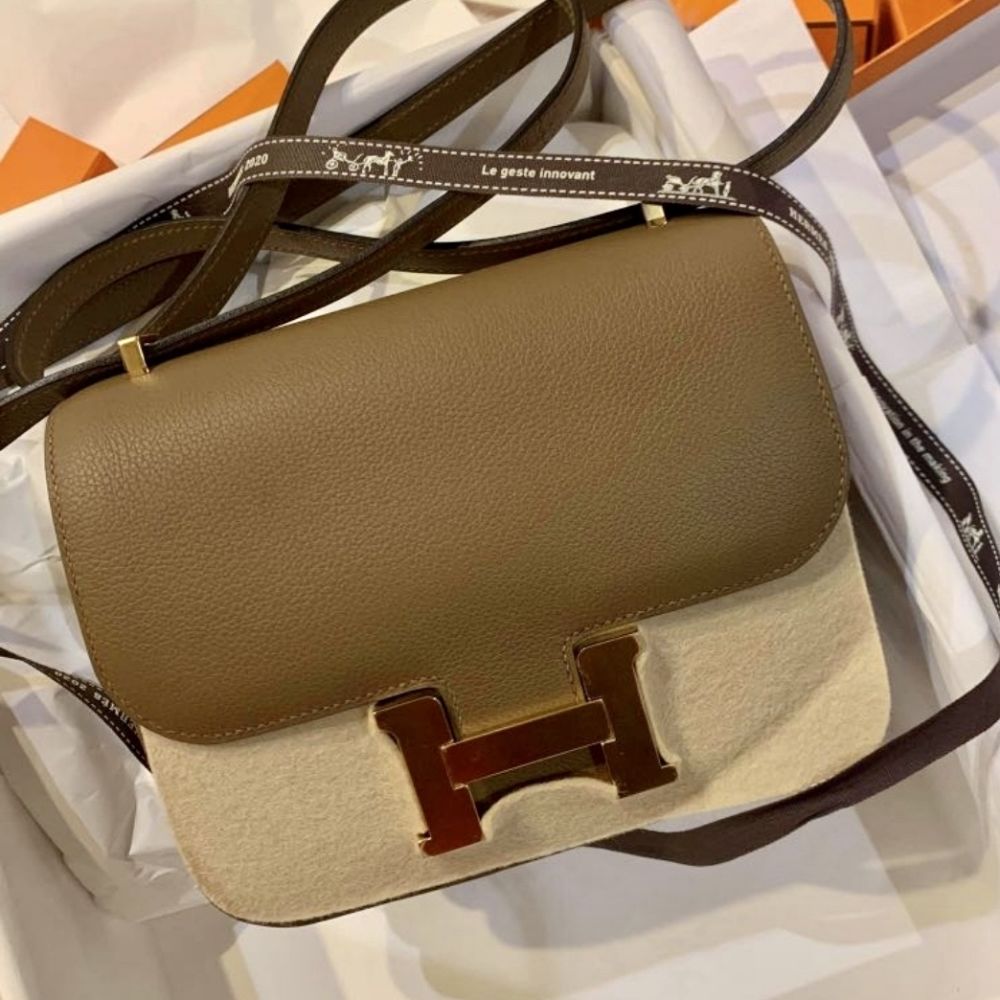 Hermès Constance 18 Beige de Weimar Evercolor Gold Hardware GHW — The ...