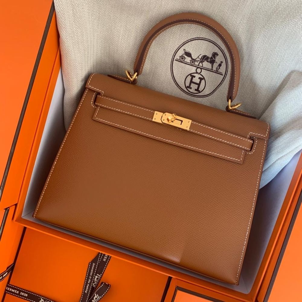 Hermès Kelly 25 Gold Sellier Epsom Gold 