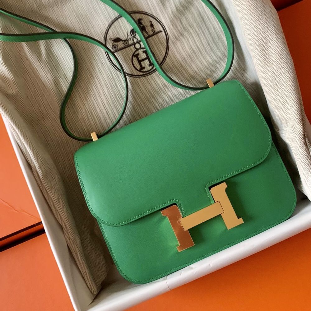 Hermes Picotin Lock Monochrome bag MM So-green Bambou Clemence leather Green  hardware