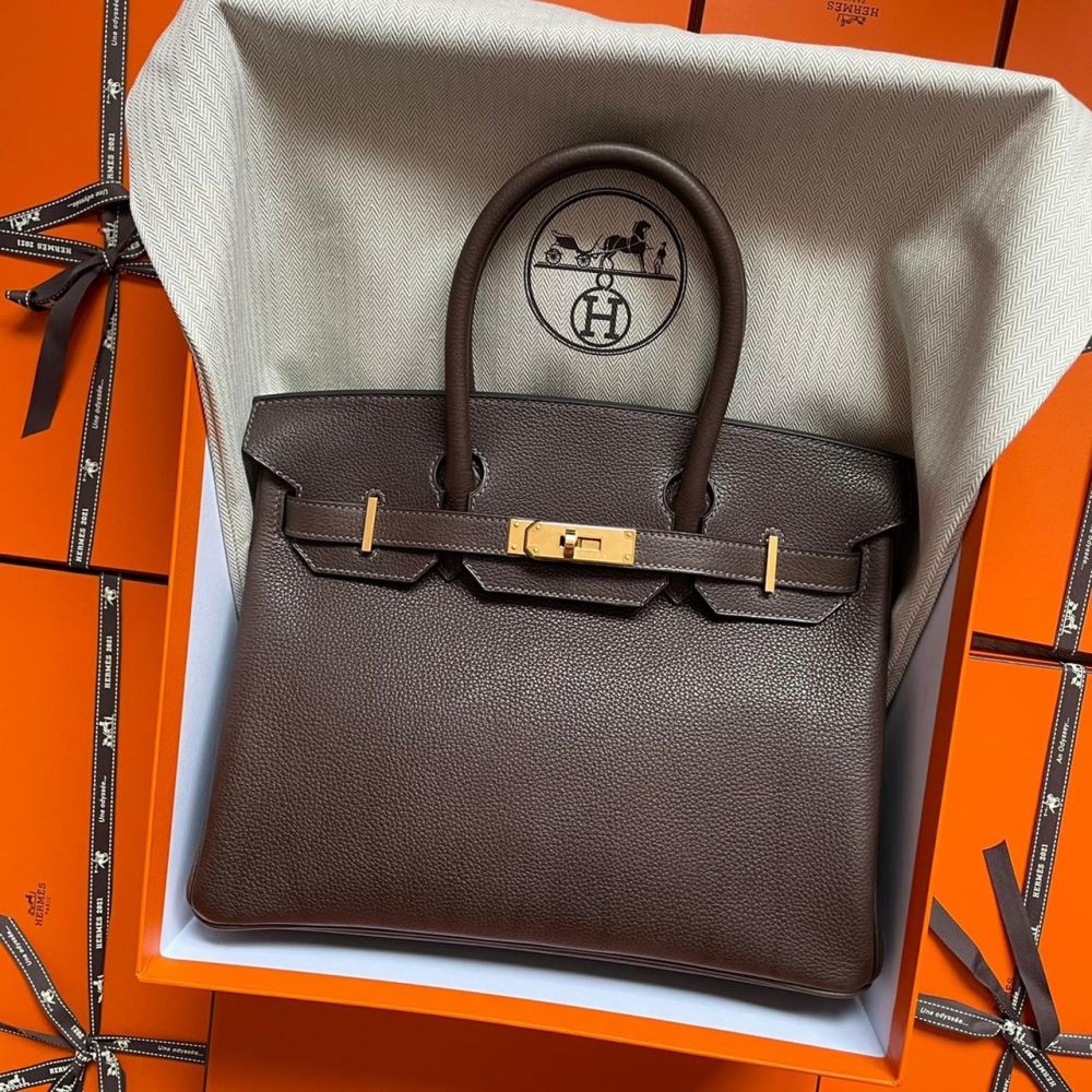 Hermès Birkin 30 Ebene Barenia Faubourg Gold Hardware GHW — The French ...