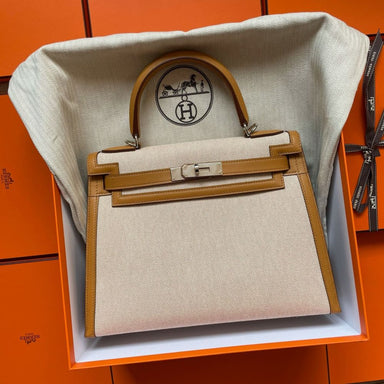 Hermès Kelly 25 Sellier Étoupe Tow Epsom with Gold Hardware