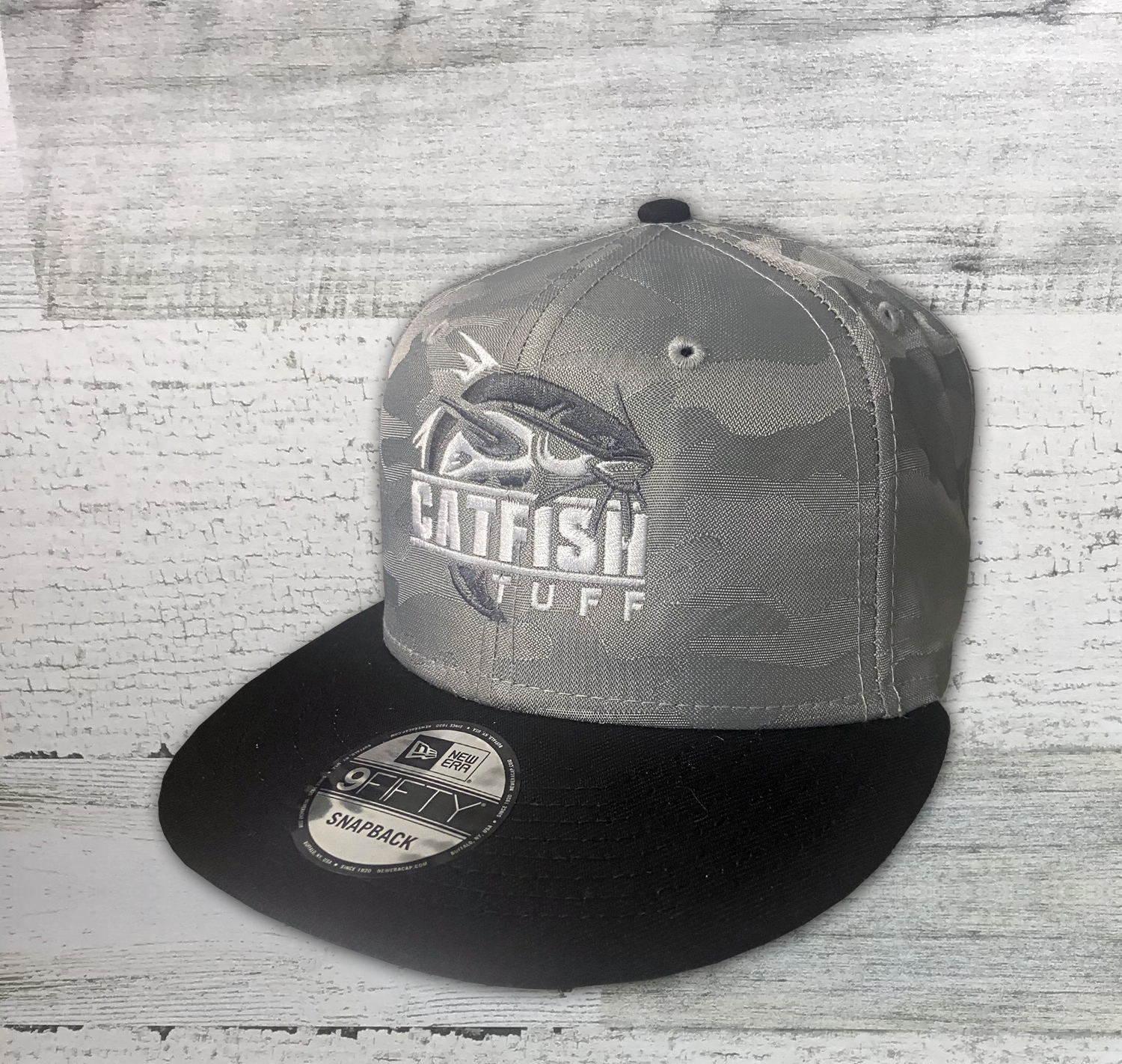 Walleye Tuff - Tonal Camo - Flat Bill Snapback Cap - Walleye Hat - fishing  Hat