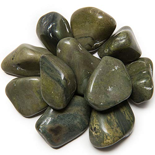 Green Jasper Tumbled Stone, Green Jasper, Tumbled Stones, Jasper