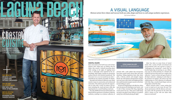 Laguna Beach Magazine - Write up on Steve Adam Gallery